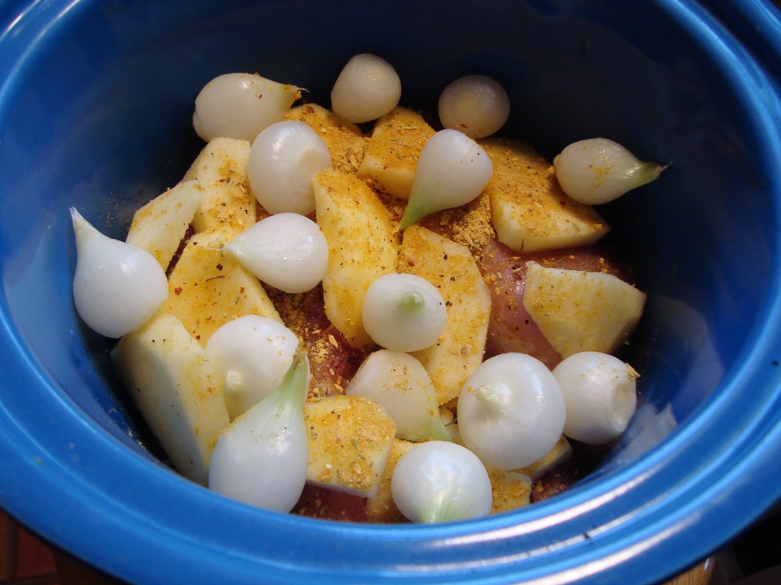 A Couple in the Kitchen SlowCooker Pork with Apples and Onions