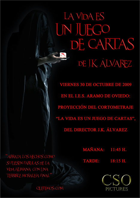 CARTEL PRESENTACIÓN CORTOMETRAJE "La Vida es un Juego de Cartas"