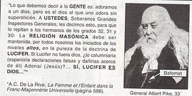 Declaraciones de Albert Pike.