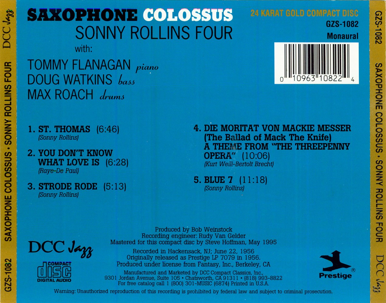 Saxophone Colossus [1986]