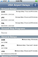 a screenshot of a flight schedule