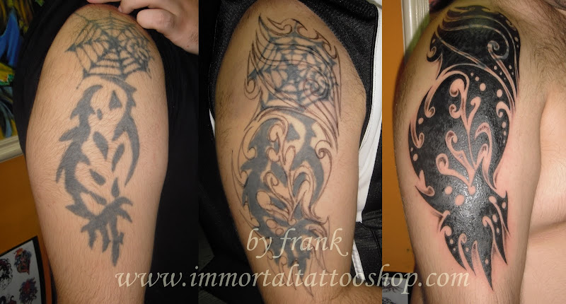 Romanian client visit frank in Immortal Tattoo shop in Tiendesitas  title=