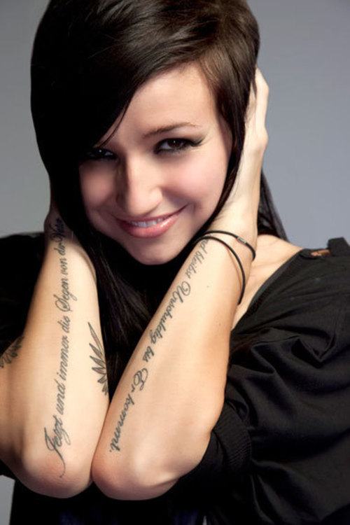 Label: German Lyrics with Tattoo Art Tattoo