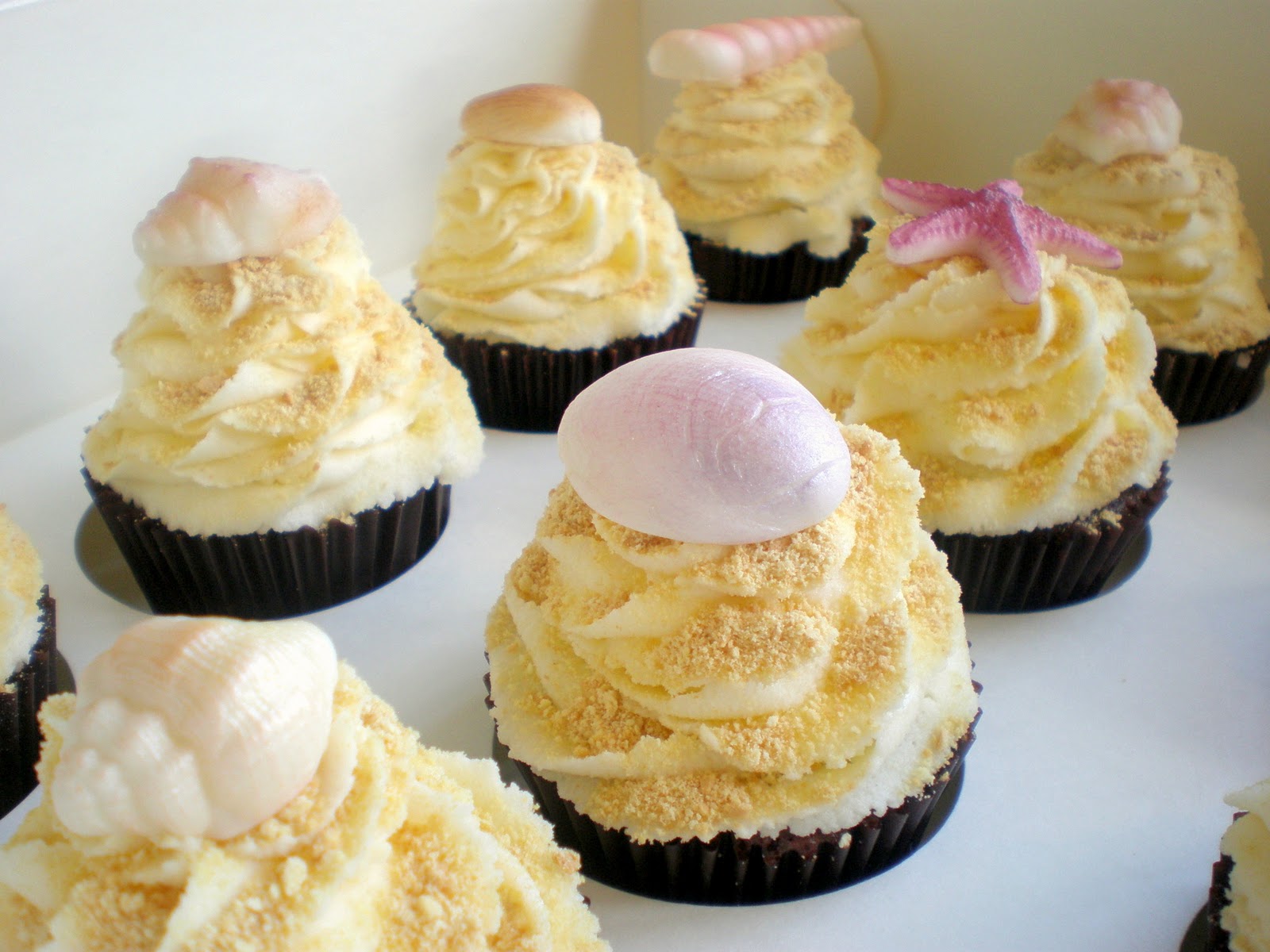 Sugar Siren Cakes Mackay Beach Shell Cupcakes