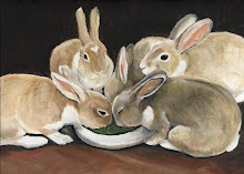 Bunny Oil Painting by Charlotte's Web Art