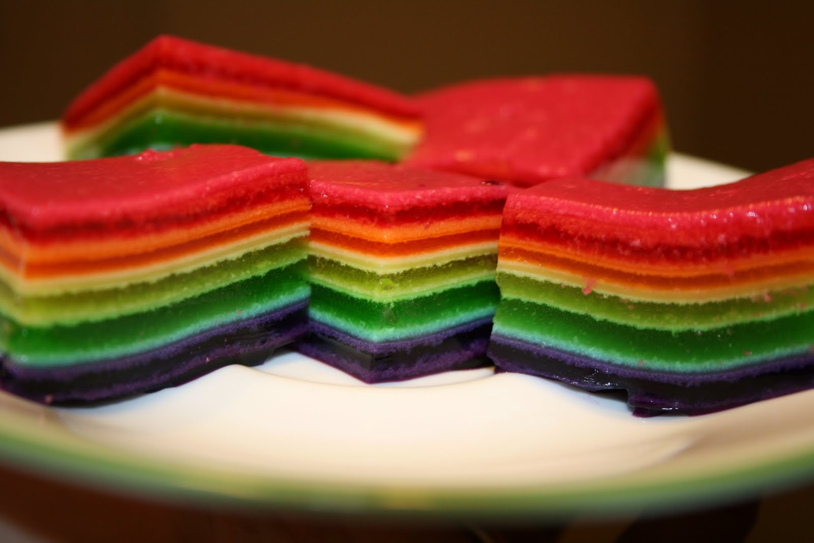 Rainbow Jelly Cake
