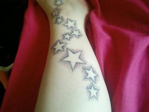 shooting star tattoo new foot design
