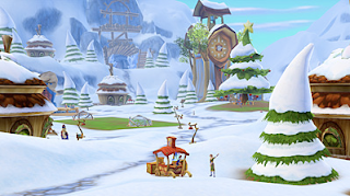 Winter scene on Free Realms