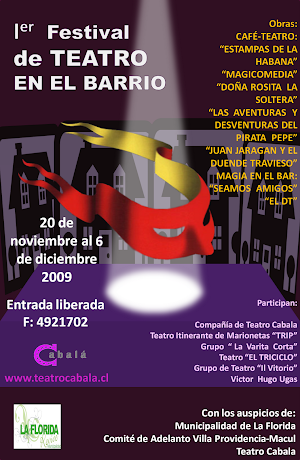PRIMER FESTIVAL DE TEATRO EN EL BARRIO