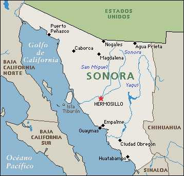 Rios De Sonora Mapa