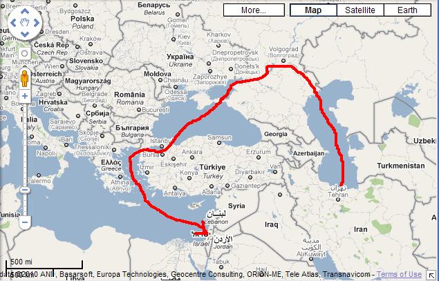 Velika eskalacija na granici Armenije i Azerbejdžana - Page 5 Iranian+Flotilla+Route