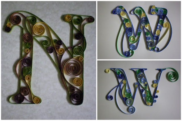 Quilling Outline Letters just lu quilled curled paper monograms Quilling Outline Letters just lu quilled curled paper monograms