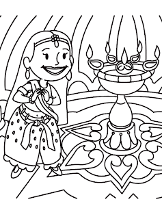 diwali coloring pages