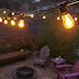 Backyard String Lights And Flowers