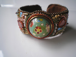 Vintage Button Cuff created especially for Kim Coe of QueenBEA Studios