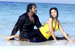 South Indian Actress Mamta Mohandas on the beach wet