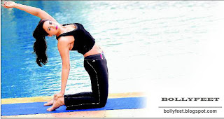 Sameera Reddy doing Yoga