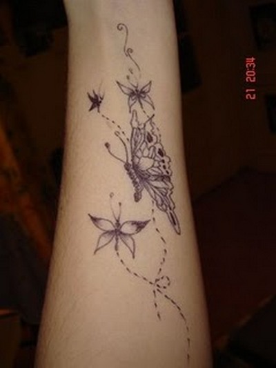 Tattoo KupuKupu di Tangan Butterfly Tattoo