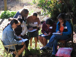 Un grupo de la zona rural planeando sus emprendemientos