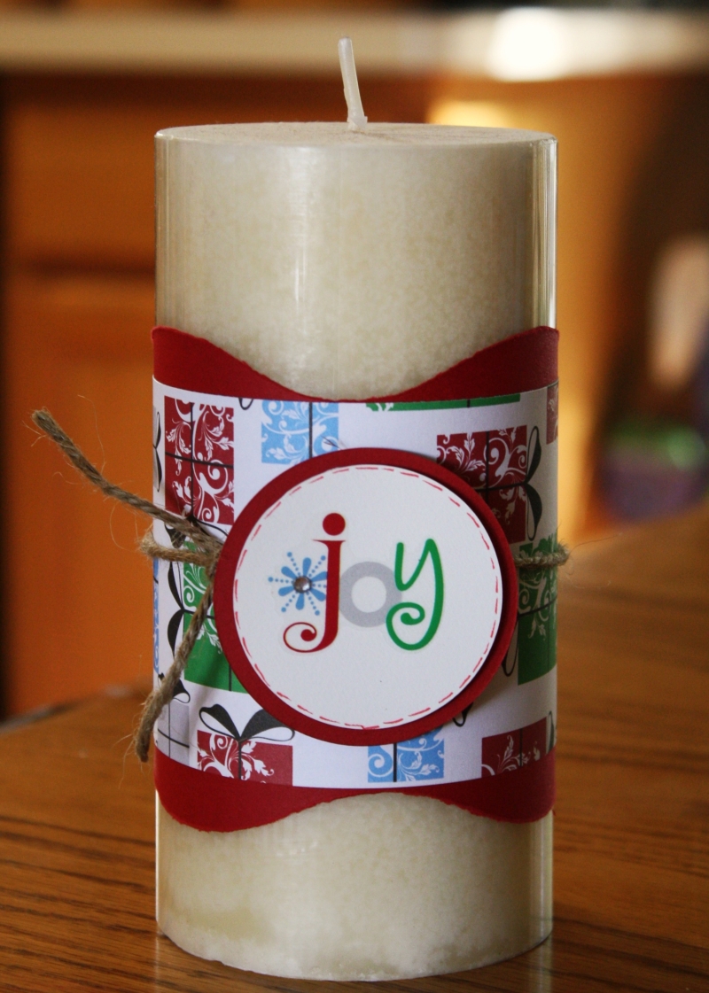 A Candle Wrap! Bits of Paper