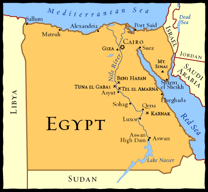 Simple Egypt Map