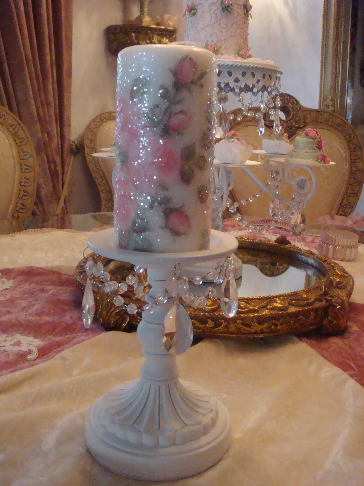 A Pocket Full Of Roses Pretty Prism Candle Holders