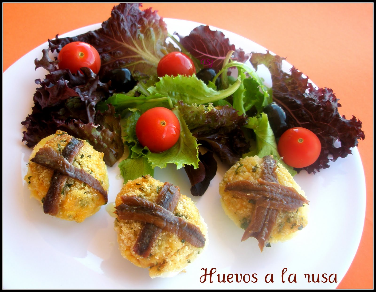 Huevos rellenos de anchoa - La Cocina de Serrats