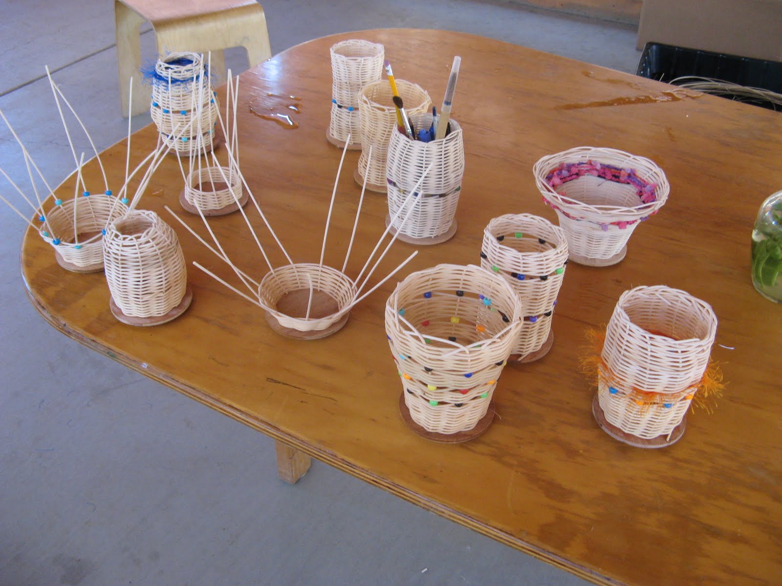 Teaching Handwork 9th grade waldorf basket weaving, main lesson book