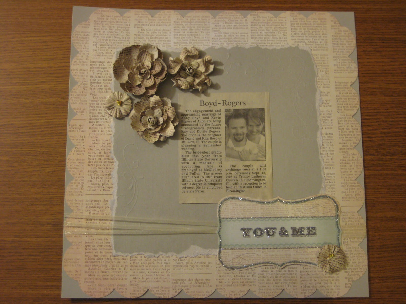 Normal Activities Engagement Announcement Scrapbook Page