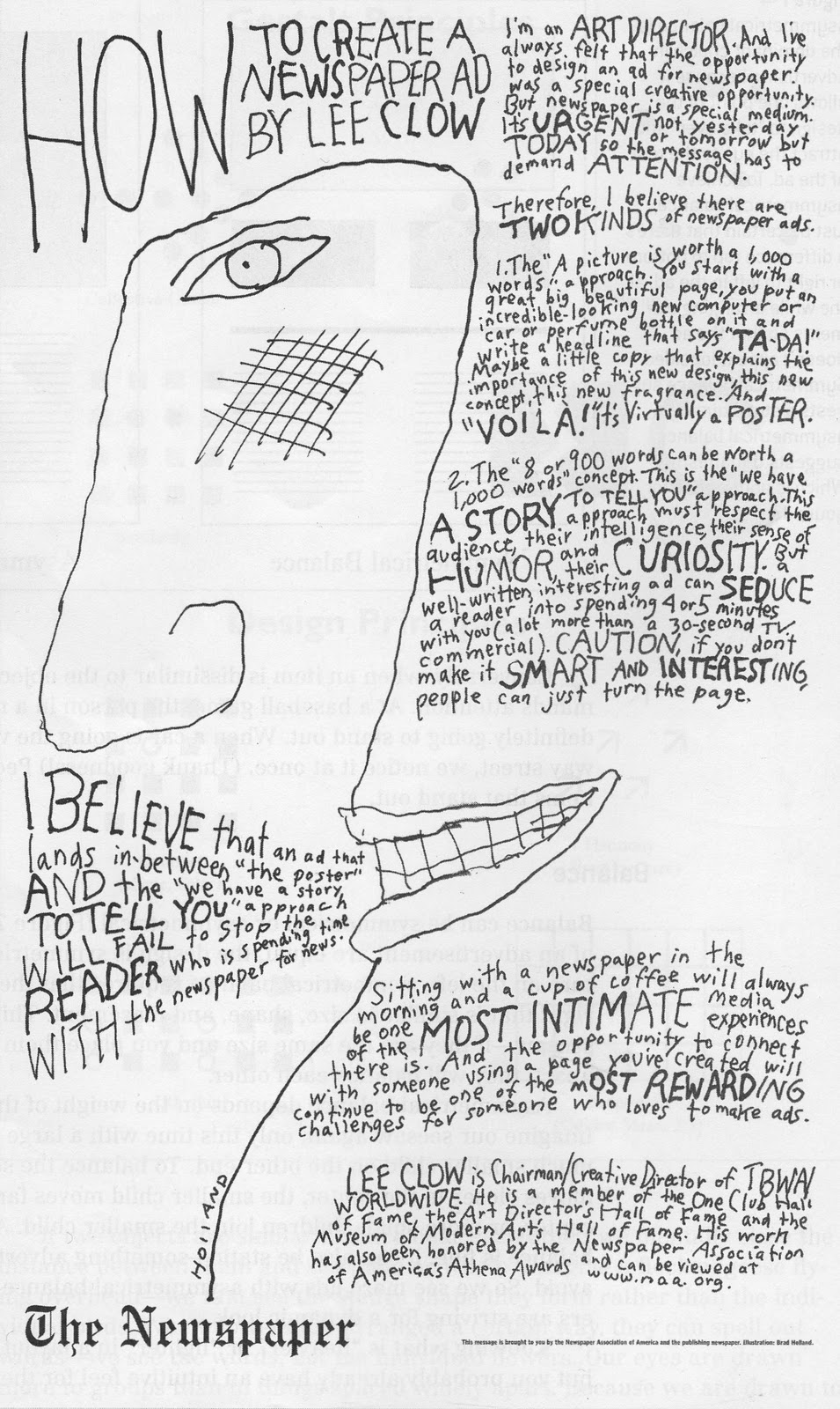 Newspaper print ad template image