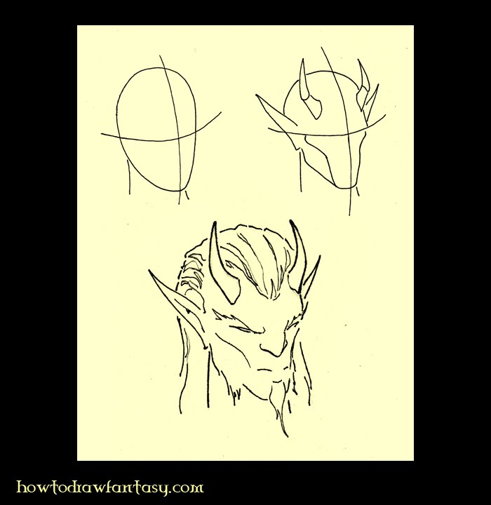 how to draw dragon head step by step. how to draw dragon head step by step. HOW TO DRAW A SATYR HEAD