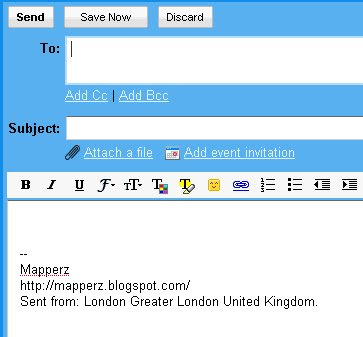 Gmail compose email signature with location Gmail compose email signature with location
