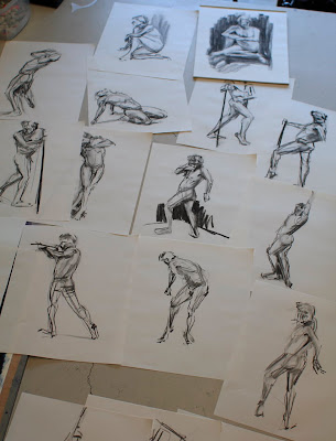 gesture figure drawings. of my gesture drawings out