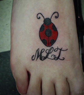 Ladybug foot tattoos
