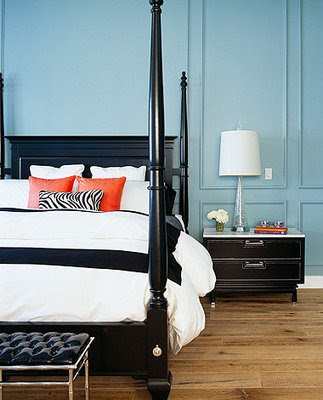 Orange Blue Bedroom