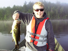 nice bass from  norcan lake thr biggest of the weekend catch they say
