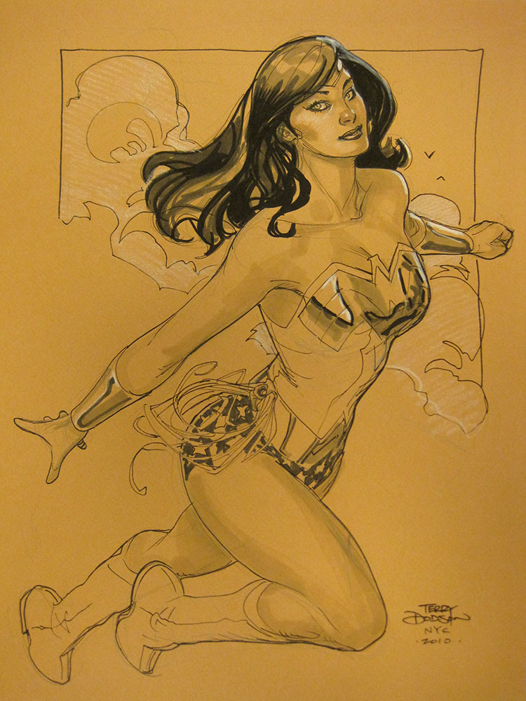 Here's 3 more sketches from the New York Comic Con - Wonder Woman, Spi...