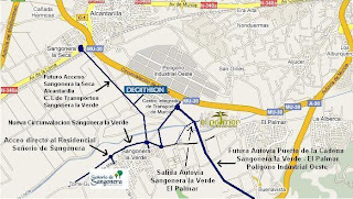 Mapa de Accesos Sangonera la Verde Murcia