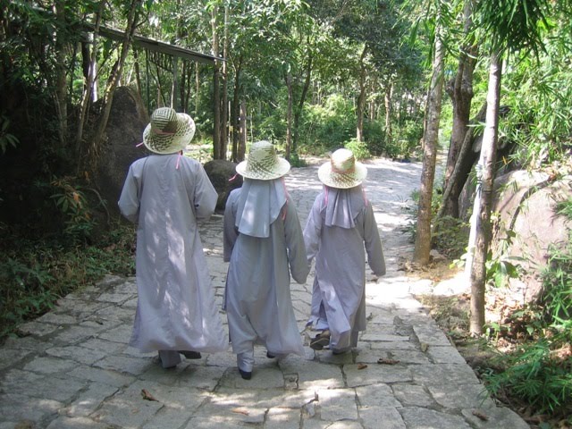 Monks And Nuns. monks and nuns wandering