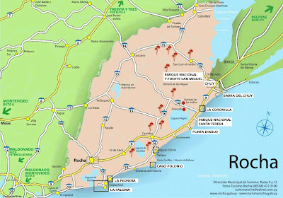 Costa De Rocha Uruguay Mapa