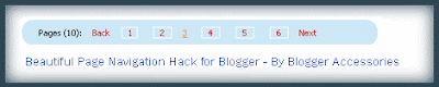 Page Navigation Hack untuk Blogger