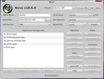Novo Builder: Build your own Ubuntu-based distro.