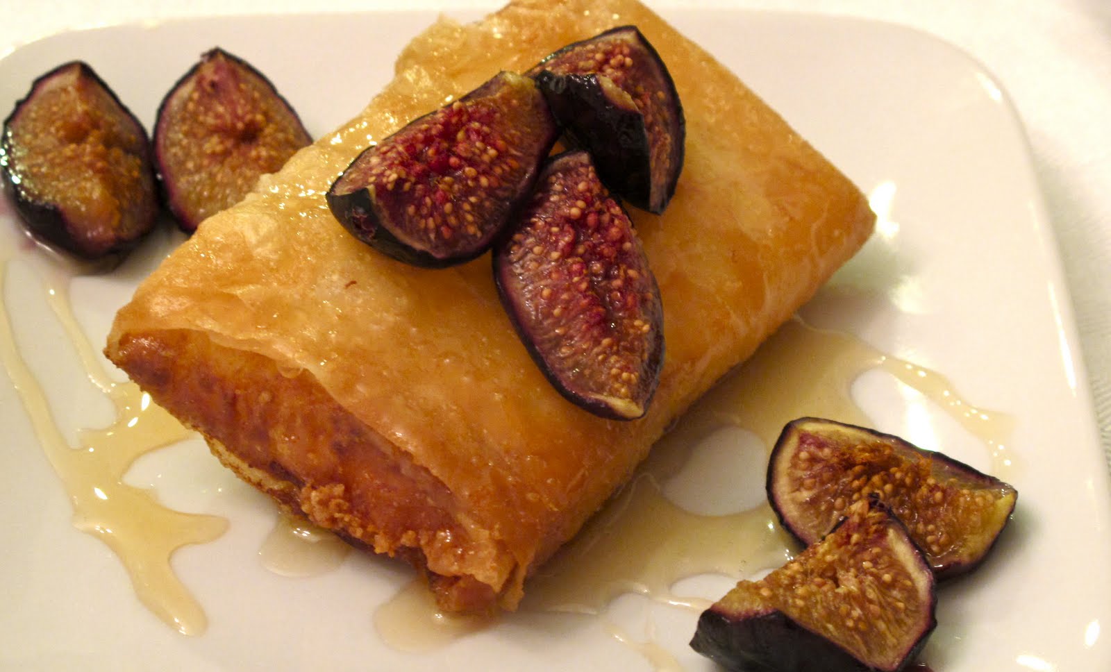 NuM NuM Feta wrapped in Phyllo Dough with Honey and Roasted Figs
