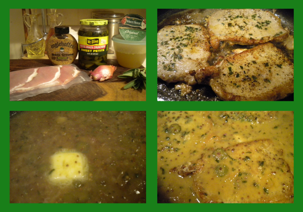 RecipeAddict Pork Chops with Tarragon Sauce and Cornichons, also