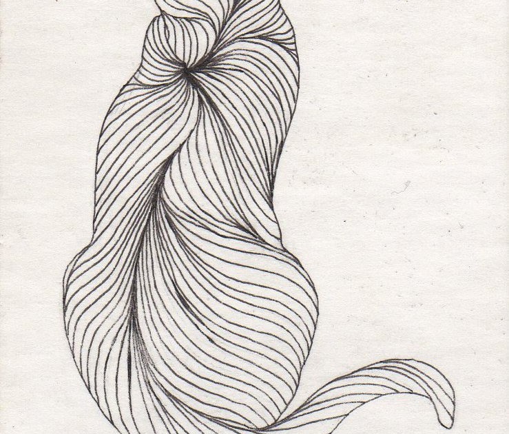 Contour Line Drawing Of A Cat : Parrish the artist aceo contour cat