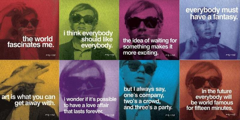 What is Andy Warhol famous for?