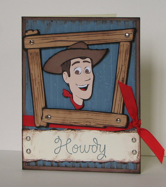 Scrapping Mommy Howdy Card With Woody From Toy Story