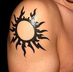 Sun Tribal Tattoo 