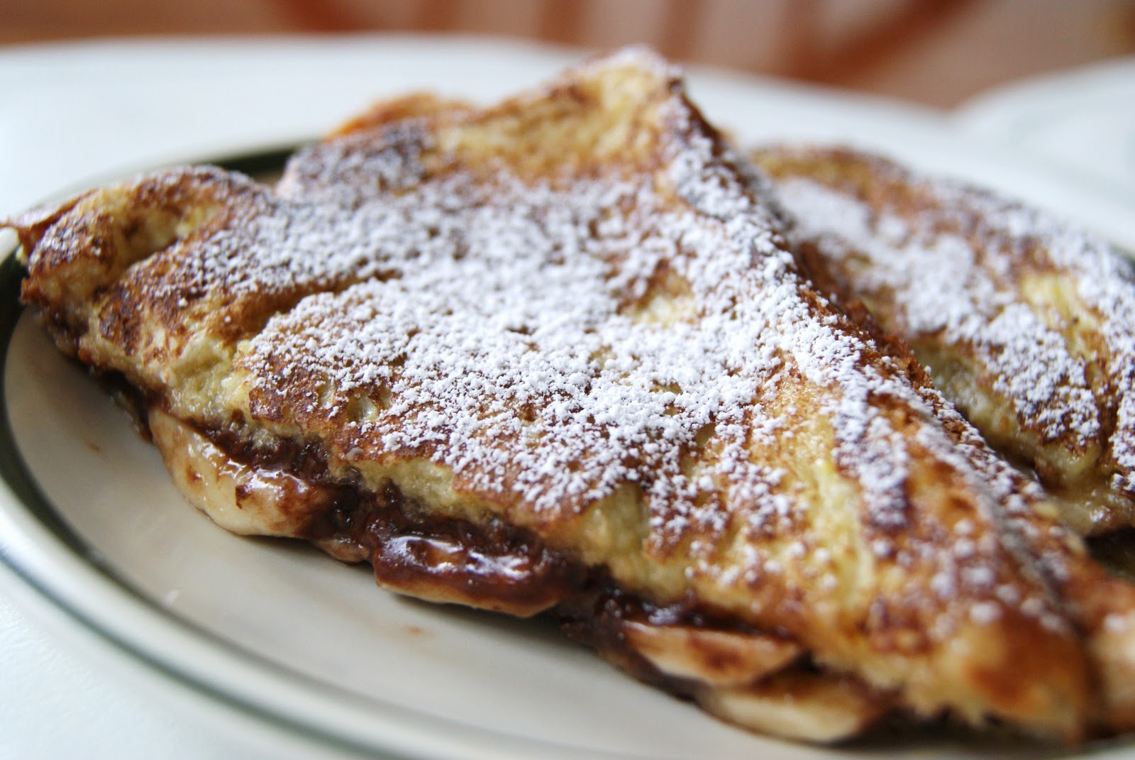 a dash of cinnamon Banana Nutella Stuffed French Toast
