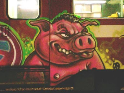 graffiti of pig